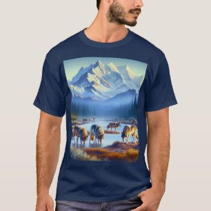 T-shirt Loups au parc national de Denali