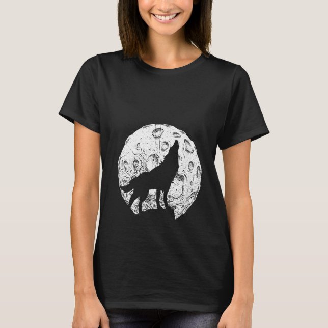 T-shirt Loups de lune de loups (Devant)