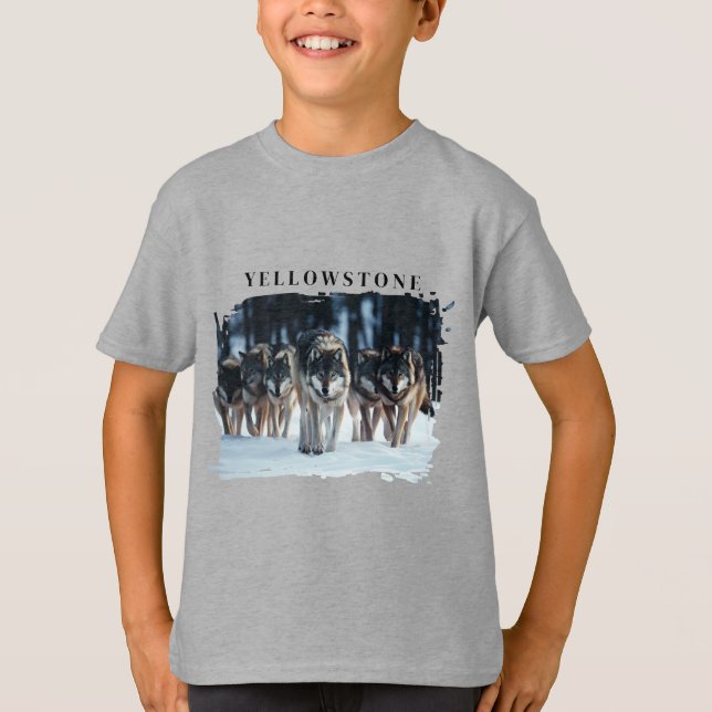 T-shirt Loups de Yellowstone Enfants (Devant)
