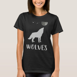 T-shirt Loups mignons Loups tribaux Loups animaux nuit de 