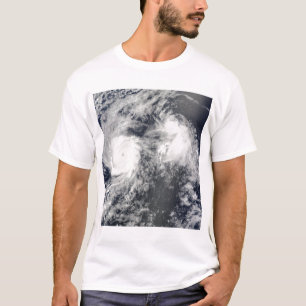T-shirt L'ouragan Felicia et le cyclone Enrique à l'est de