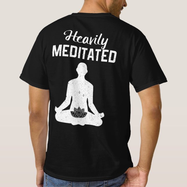 T-shirt Lourdement Méditées - Méditation Drôle & Cadeau De (Dos)