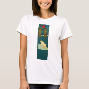 T-shirt L'ours blanc et son petit animal visitent Londres