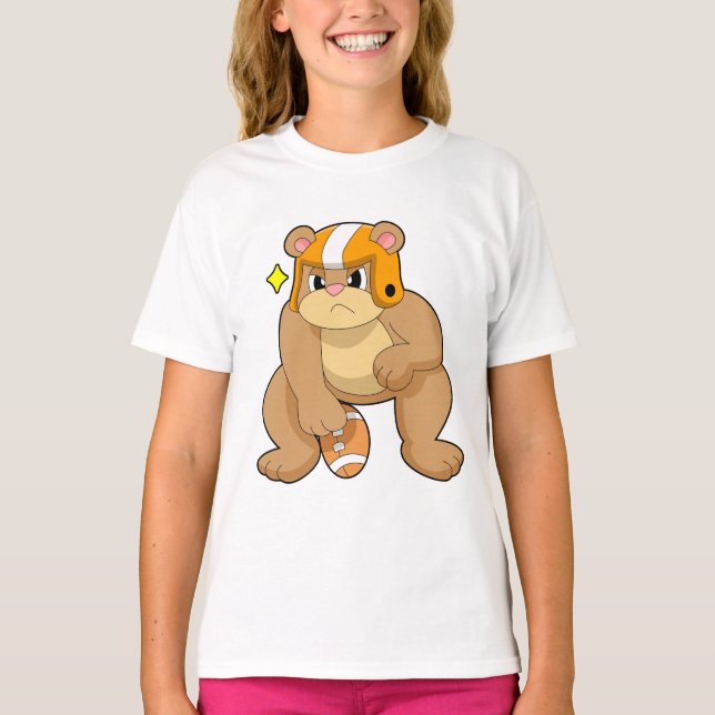 T-shirt L'ours dans les sports de football (Devant)