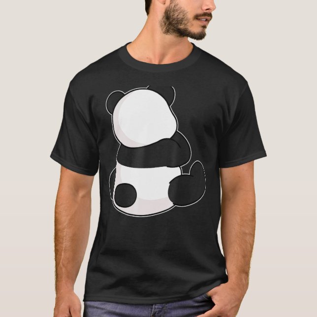 T-shirt L'Ours De Panda Assis Face À La Faune (Devant)