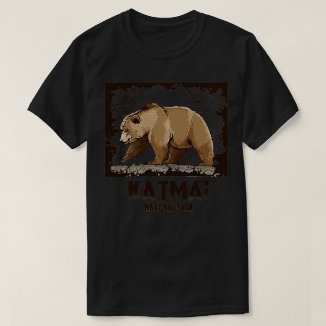 T-shirt L'ours du parc national de Katmai (Design devant)