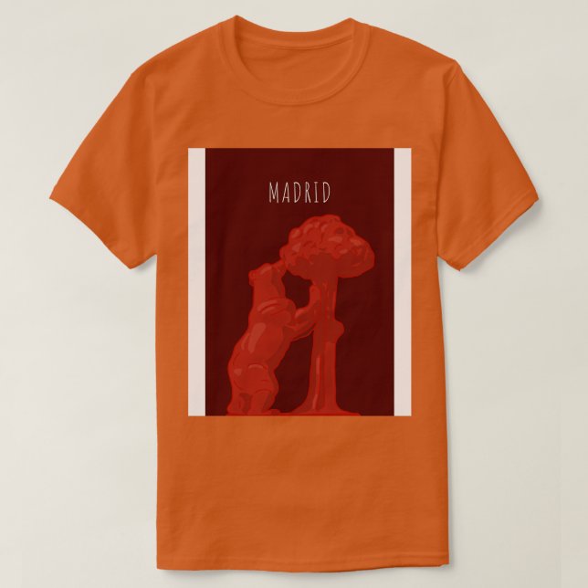 T-shirt L'ours et le fraise Espagne Madrid (Design devant)