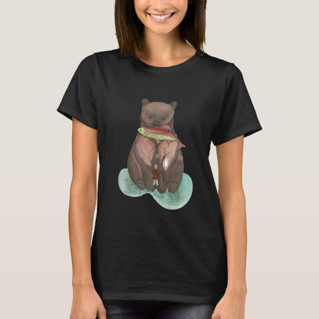 T-shirt L'Ours et le Pêcheur (Devant)
