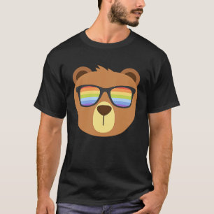 T-shirt L'ours gay porte l'ours Fierté LGBTQ Drapeau Lunet