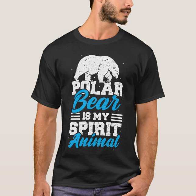 T-shirt L'ours polaire est mon animal d'esprit - l'ours (Devant)