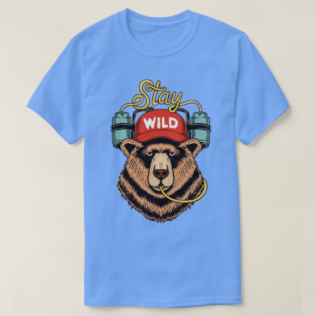 T-shirt L'ours reste sauvage (Design devant)