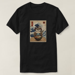 T-shirt loutre asiatique aux griffes courtes ramen japonai