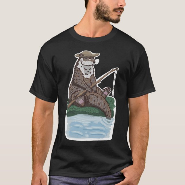 T-shirt Loutre de pêche (Devant)