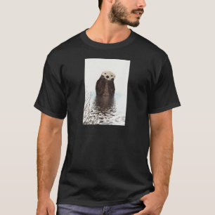 T-shirt Loutre de sourire adorable dans le lac