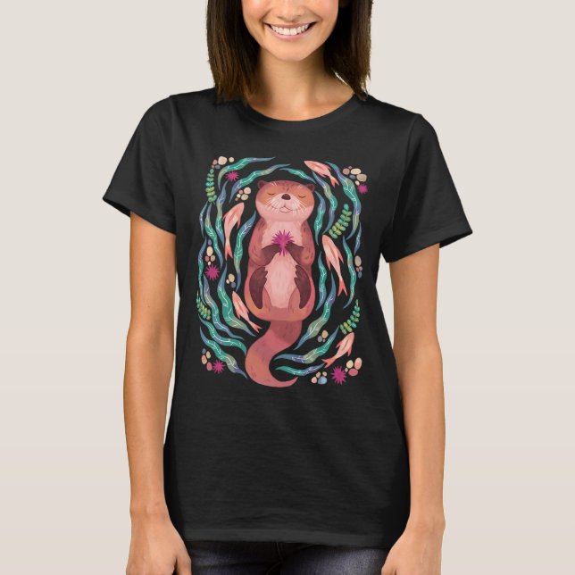 T-shirt Loutre endormie dans la mer (Devant)