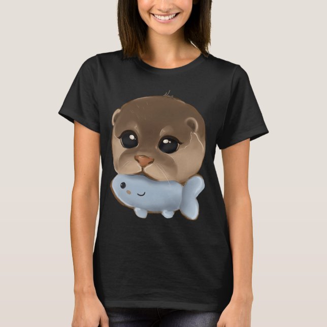 T-shirt Loutre et Jouet (Devant)