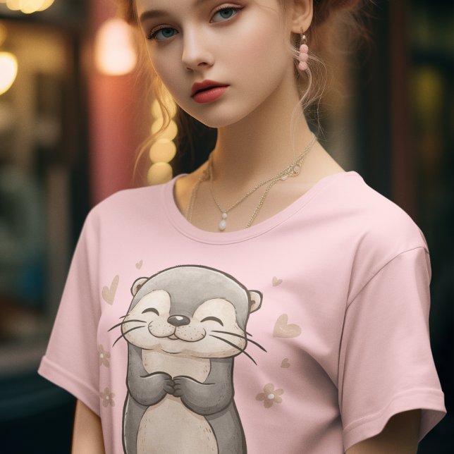 T-shirt loutre mignonne (Créateur téléchargé)