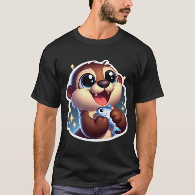 T-shirt Loutre mignonne (Devant)