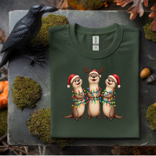 T-shirt Loutres de Noël