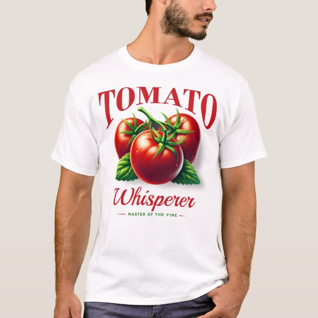 T-shirt Louvain de jardin biologique de tomate Whisperer (Devant)