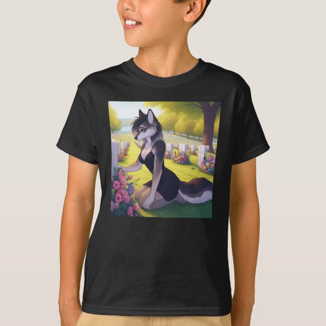 T-shirt Louve veuve de guerre  (Devant)