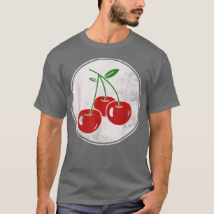 T-shirt Louveur de fruits de cerises triples de rouge rétr