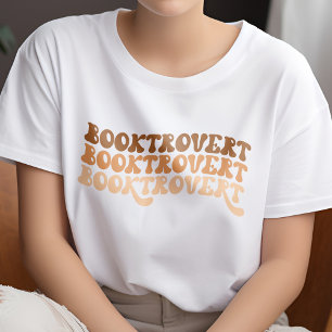 T-shirt Louveur de livres multicolores Orange Retro