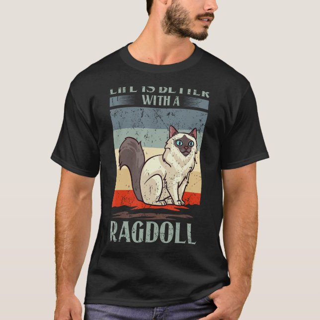 T-shirt Louveur propriétaire de chat Ragdoll Chat Kitten (Devant)