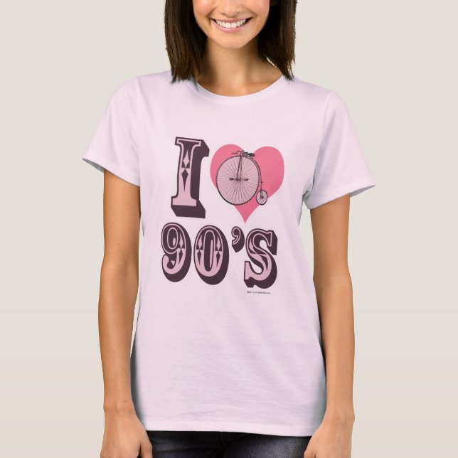 T-shirt Love 1890s Vintage Heart Slogan Parody (Devant)
