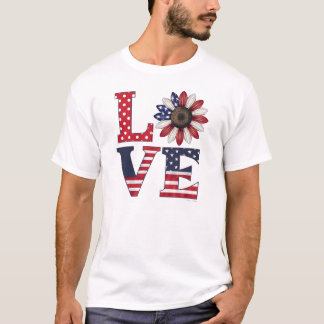 T-shirt Love 4 juillet Chemise