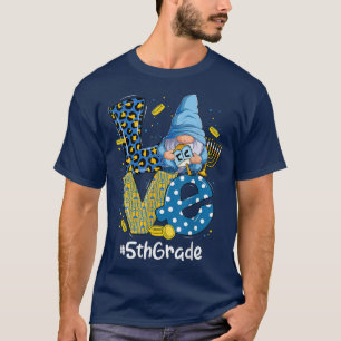 T-shirt Love 5ème année Gnome Léopard Hanouka Hanoucca