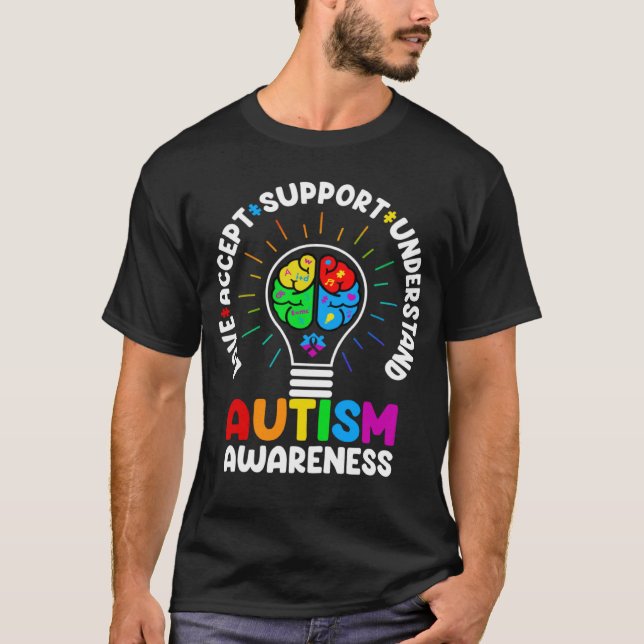 T-shirt Love Accept Support Understand Autism Awareness Mo (Devant)