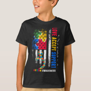 T-shirt Love Accepter Support Sensibilisation sur l'autism