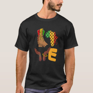 T-shirt Love Africa Carte Melanin Afrique continent améric