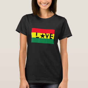 T-shirt Love Africa Flag Fier Melanin Afrique Ghana Carte
