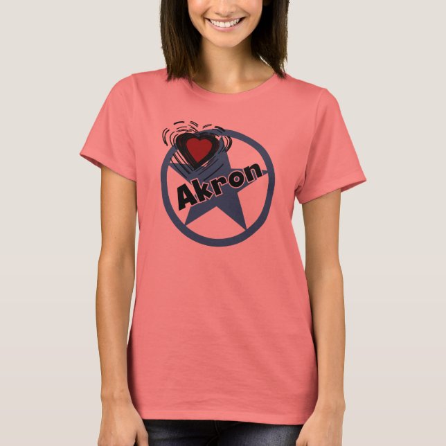 T-shirt Love Akron (Devant)