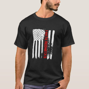 T-shirt Love America I Hate Rednecks Funny USA Drapeau cad