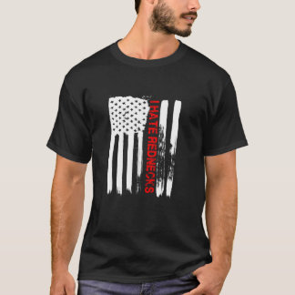 T-shirt Love America I Hate Rednecks Funny USA Drapeau cad