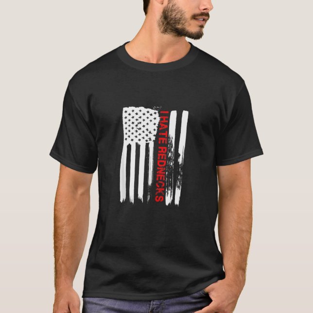 T-shirt Love America Je Déteste Rednecks Drôle Usa (Devant)