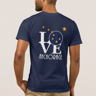T-shirt LOVE Anchorage Alaska (impression arrière)