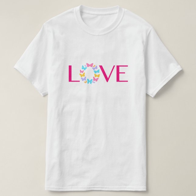 T-shirt Love and Butterflies (Design devant)
