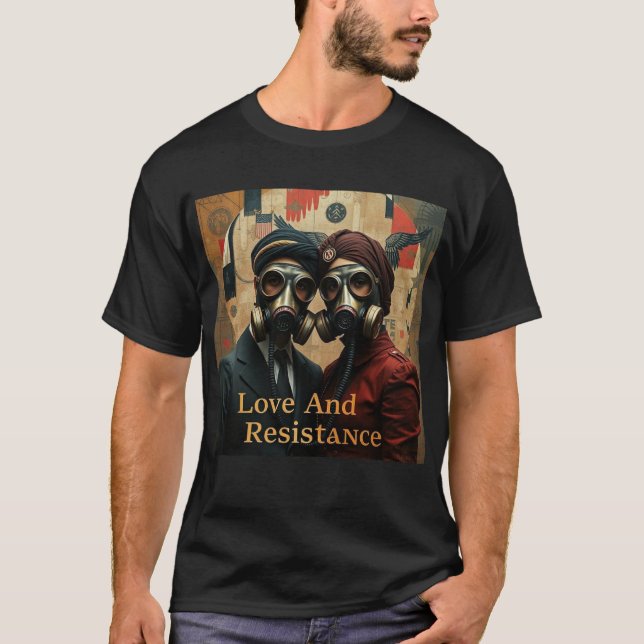 T-shirt LOVE AND RESISTANCE Punjabi American Graphic (Devant)
