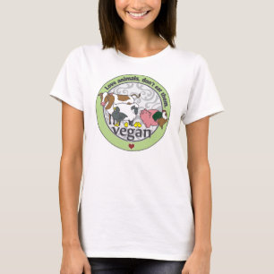 T-shirt Love Animals Dont Eat Them Vegan
