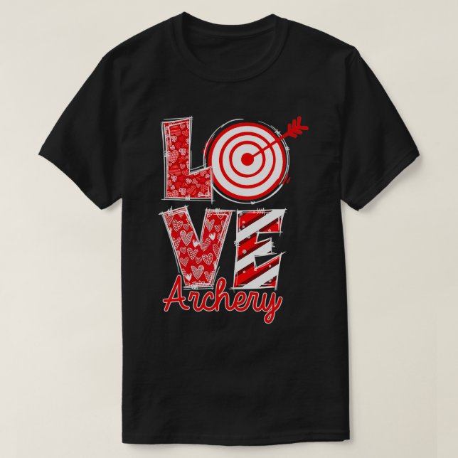 T-shirt Love Archery Happy Valentine Day Archery Lover Out (Design devant)