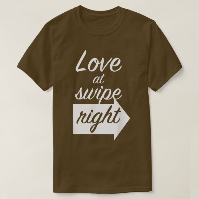 T-shirt Love At Swipe RightSocial Media Online Dating 3693 (Design devant)