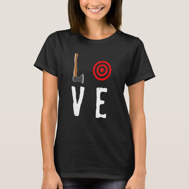 T-shirt Love Ax Jetant Cible Hatchet Thrower (Devant)