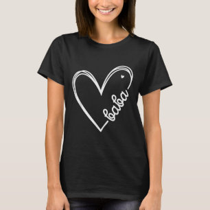 T-shirt Love Baba Heart Men Fête des pères Anniversaire