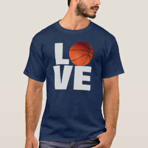 T-shirt Love Basketball - couleur bleu marine