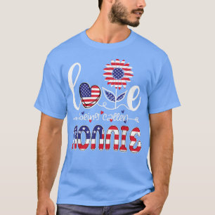 T-shirt LOVE Being Called Nonnie Sunflower American 4th Of