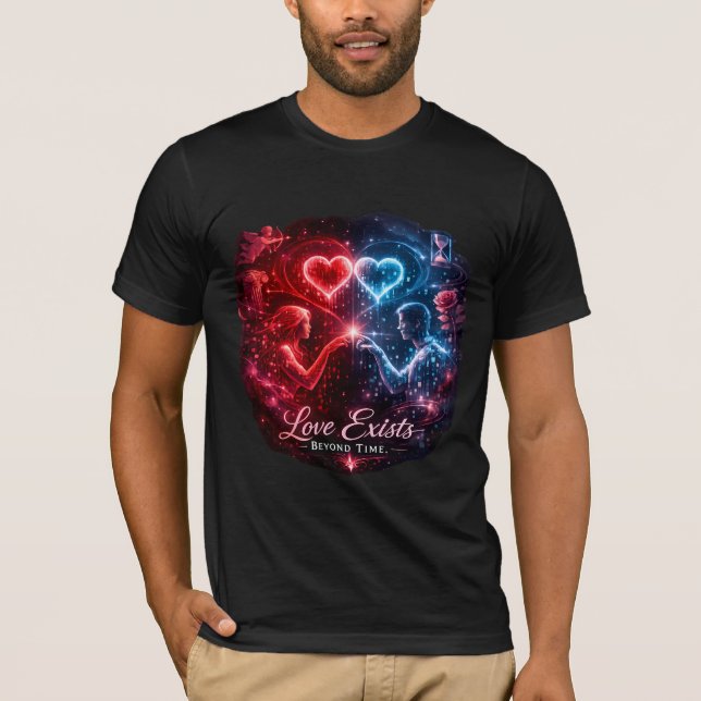 T-shirt Love Beyond Time – Futuristic Valentine’s Day  (Devant)
